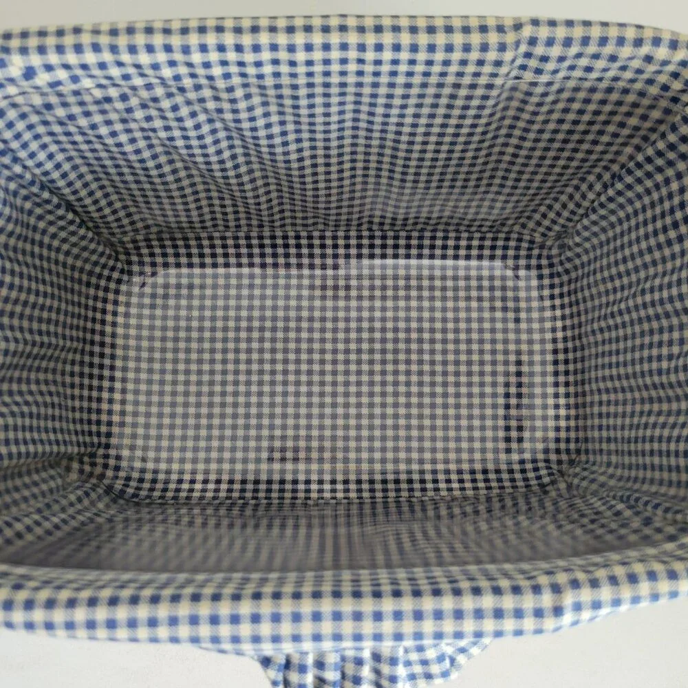 Peterboro Basket Co Braided Leather Handles Basket w Plastic insert 10